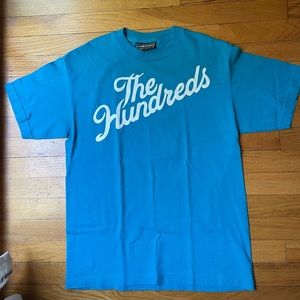 The Hundreds Script Logo t-shirt, cyan, size M